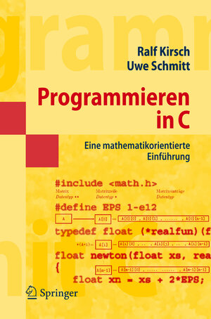 Buchcover Programmieren in C | Ralf Kirsch | EAN 9783540453833 | ISBN 3-540-45383-0 | ISBN 978-3-540-45383-3