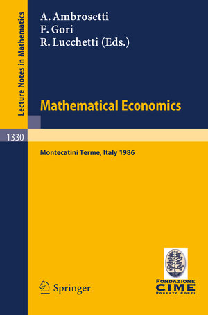 Buchcover Mathematical Economics  | EAN 9783540458838 | ISBN 3-540-45883-2 | ISBN 978-3-540-45883-8