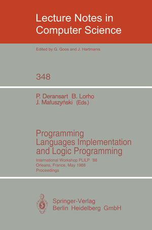 Buchcover Programming Languages Implementation and Logic Programming  | EAN 9783540460923 | ISBN 3-540-46092-6 | ISBN 978-3-540-46092-3