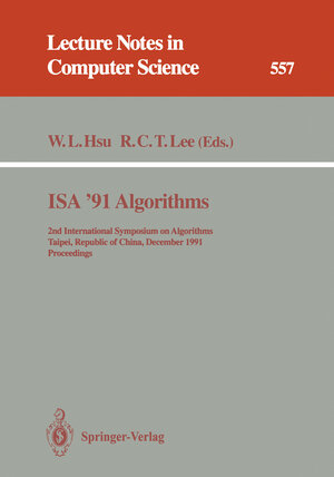 Buchcover ISA '91 Algorithms | EAN 9783540466000 | ISBN 3-540-46600-2 | ISBN 978-3-540-46600-0