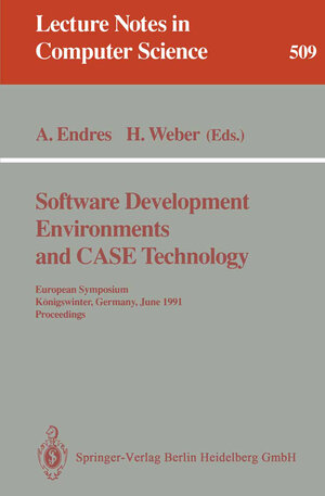 Buchcover Software Development Environments and Case Technology  | EAN 9783540474852 | ISBN 3-540-47485-4 | ISBN 978-3-540-47485-2