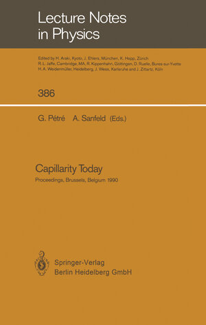 Buchcover Capillarity Today  | EAN 9783540475859 | ISBN 3-540-47585-0 | ISBN 978-3-540-47585-9
