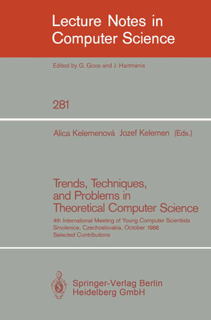Buchcover Trends, Techniques, and Problems in Theoretical Computer Science | EAN 9783540480082 | ISBN 3-540-48008-0 | ISBN 978-3-540-48008-2