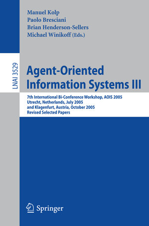 Buchcover Agent-Oriented Information Systems III | EAN 9783540482918 | ISBN 3-540-48291-1 | ISBN 978-3-540-48291-8