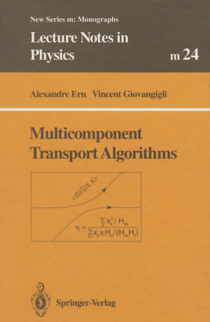 Buchcover Multicomponent Transport Algorithms | Alexandre Ern | EAN 9783540486503 | ISBN 3-540-48650-X | ISBN 978-3-540-48650-3