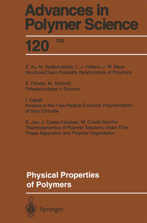 Buchcover Physical Properties of Polymers  | EAN 9783540490494 | ISBN 3-540-49049-3 | ISBN 978-3-540-49049-4