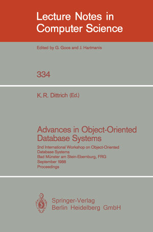 Buchcover Advances in Object-Oriented Database Systems | EAN 9783540503453 | ISBN 3-540-50345-5 | ISBN 978-3-540-50345-3
