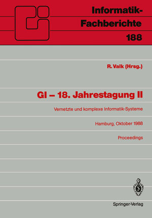 Buchcover GI — 18. Jahrestagung II  | EAN 9783540503606 | ISBN 3-540-50360-9 | ISBN 978-3-540-50360-6