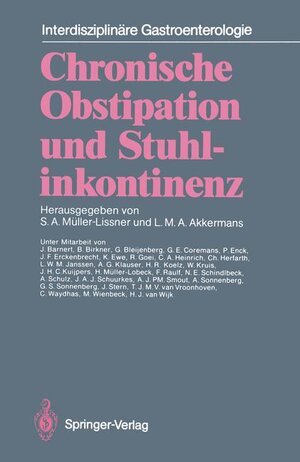 Buchcover Chronische Obstipation und Stuhlinkontinenz  | EAN 9783540510086 | ISBN 3-540-51008-7 | ISBN 978-3-540-51008-6