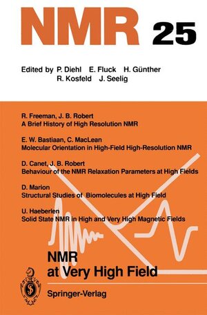 Buchcover NMR at Very High Field | EAN 9783540529460 | ISBN 3-540-52946-2 | ISBN 978-3-540-52946-0