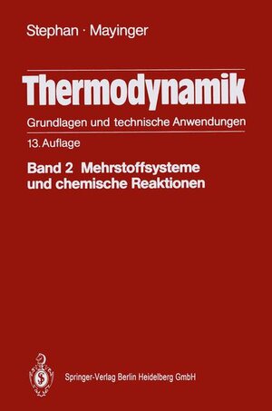 Buchcover Thermodynamik. Grundlagen und technische Anwendungen | Karl Stephan | EAN 9783540544593 | ISBN 3-540-54459-3 | ISBN 978-3-540-54459-3