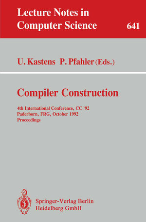 Buchcover Compiler Construction | EAN 9783540559849 | ISBN 3-540-55984-1 | ISBN 978-3-540-55984-9