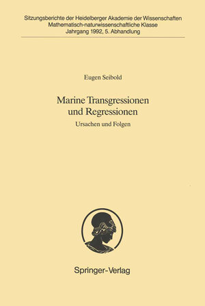 Buchcover Marine Transgressionen und Regressionen | Eugen Seibold | EAN 9783540564034 | ISBN 3-540-56403-9 | ISBN 978-3-540-56403-4