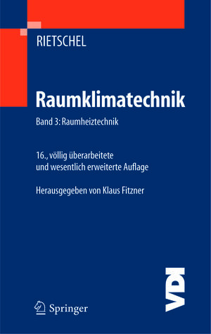 Buchcover Raumklimatechnik  | EAN 9783540571803 | ISBN 3-540-57180-9 | ISBN 978-3-540-57180-3