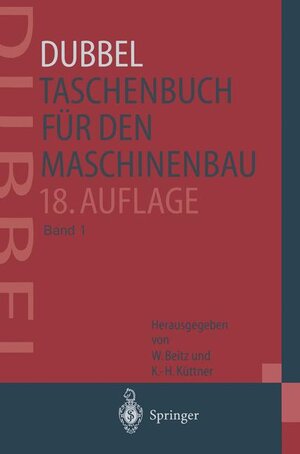 Buchcover DUBBEL - Taschenbuch für den Maschinenbau  | EAN 9783540576501 | ISBN 3-540-57650-9 | ISBN 978-3-540-57650-1