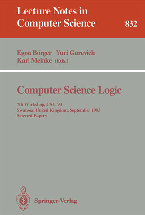 Buchcover Computer Science Logic | EAN 9783540582779 | ISBN 3-540-58277-0 | ISBN 978-3-540-58277-9