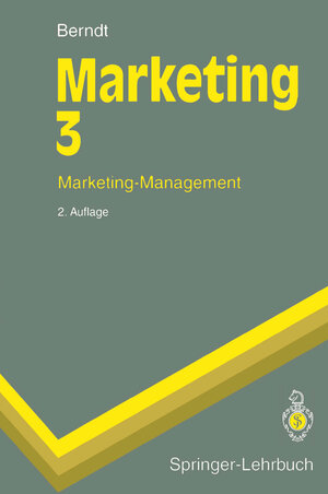 Buchcover Marketing 3 | Ralph Berndt | EAN 9783540587484 | ISBN 3-540-58748-9 | ISBN 978-3-540-58748-4
