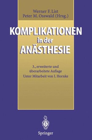 Buchcover Komplikationen in der Anästhesie  | EAN 9783540604785 | ISBN 3-540-60478-2 | ISBN 978-3-540-60478-5