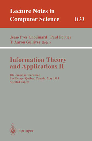 Buchcover Information Theory and Applications II | EAN 9783540617488 | ISBN 3-540-61748-5 | ISBN 978-3-540-61748-8