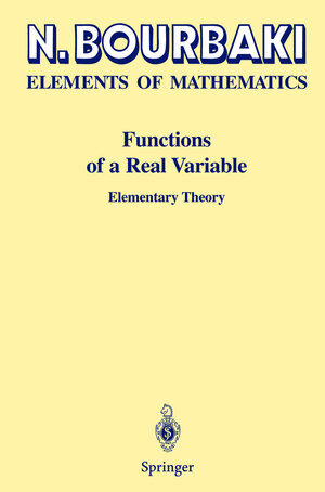 Buchcover Functions of a Real Variable | N. Bourbaki | EAN 9783540653400 | ISBN 3-540-65340-6 | ISBN 978-3-540-65340-0