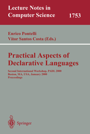 Buchcover Practical Aspects of Declarative Languages  | EAN 9783540669920 | ISBN 3-540-66992-2 | ISBN 978-3-540-66992-0