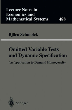 Buchcover Omitted Variable Tests and Dynamic Specification | Björn Schmolck | EAN 9783540673583 | ISBN 3-540-67358-X | ISBN 978-3-540-67358-3