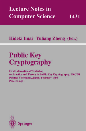 Buchcover Public Key Cryptography  | EAN 9783540691051 | ISBN 3-540-69105-7 | ISBN 978-3-540-69105-1