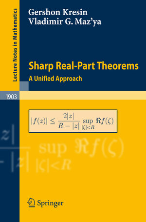 Buchcover Sharp Real-Part Theorems | Gershon Kresin | EAN 9783540695745 | ISBN 3-540-69574-5 | ISBN 978-3-540-69574-5