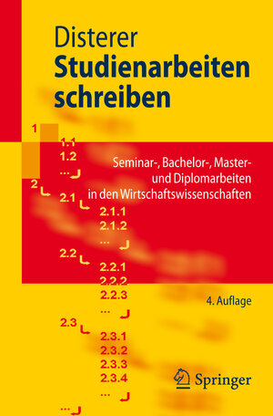 Buchcover Studienarbeiten schreiben | Georg Disterer | EAN 9783540723912 | ISBN 3-540-72391-9 | ISBN 978-3-540-72391-2