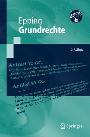 Buchcover Grundrechte | Volker Epping | EAN 9783540738077 | ISBN 3-540-73807-X | ISBN 978-3-540-73807-7