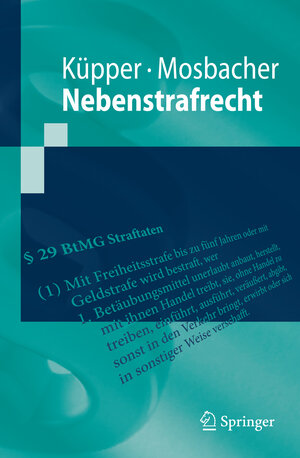 Buchcover Nebenstrafrecht | Georg Küpper | EAN 9783540890669 | ISBN 3-540-89066-1 | ISBN 978-3-540-89066-9