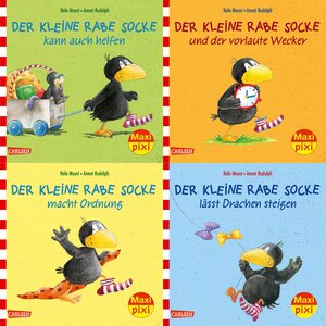 Buchcover Maxi-Pixi-4er-Set 57: Rabe Socke (4x1 Exemplar) | Nele Moost | EAN 9783551030122 | ISBN 3-551-03012-X | ISBN 978-3-551-03012-2
