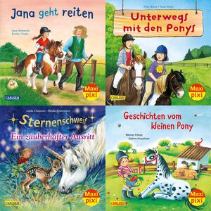 Buchcover Maxi-Pixi-4er-Set 70: Pferde und Ponys (4x1 Exemplar) | Petra Wiese | EAN 9783551030283 | ISBN 3-551-03028-6 | ISBN 978-3-551-03028-3
