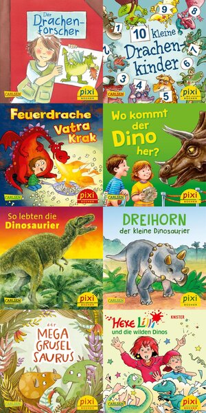 Buchcover WWS Pixi-Box 279: Dinos und Drachen bei Pixi | diverse | EAN 9783551043993 | ISBN 3-551-04399-X | ISBN 978-3-551-04399-3
