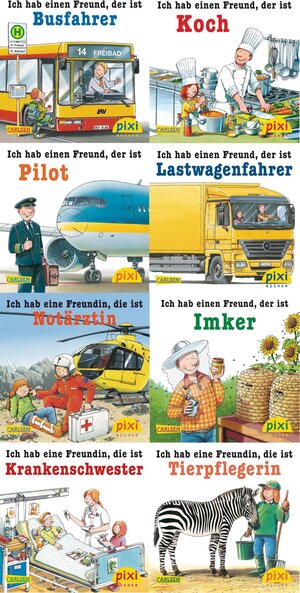 Buchcover Pixi-8er-Set 213: Was ich mal werden will (8x1 Exemplar)  | EAN 9783551044129 | ISBN 3-551-04412-0 | ISBN 978-3-551-04412-9