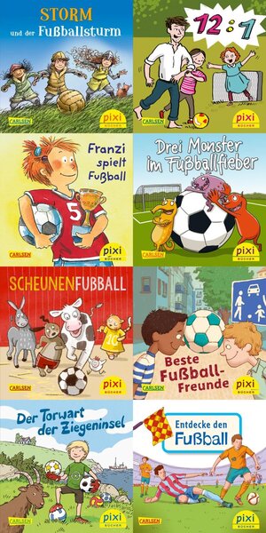Buchcover Pixi-Box 267: Pixi spielt Fußball (8x8 Exemplare) | Jan Birck | EAN 9783551052674 | ISBN 3-551-05267-0 | ISBN 978-3-551-05267-4