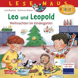 Buchcover LESEMAUS 163: Leo und Leopold – Weihnachten im Kindergarten | Julia Boehme | EAN 9783551080639 | ISBN 3-551-08063-1 | ISBN 978-3-551-08063-9