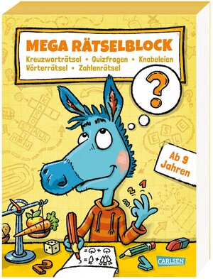 Buchcover Mega Rätselblock – Kreuzworträtsel, Quizfragen, Knobeleien, Wörterrätsel, Zahlenrätsel | Lucia Fischer | EAN 9783551189431 | ISBN 3-551-18943-9 | ISBN 978-3-551-18943-1