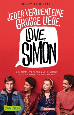 Buchcover Love, Simon (Filmausgabe) (Nur drei Worte – Love, Simon) | Becky Albertalli | EAN 9783551317520 | ISBN 3-551-31752-6 | ISBN 978-3-551-31752-0