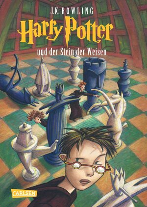 Rowling, Joanne K.: Harry Potter und der Stein der Weisen. [24. Aufl.]. Hamburg, Carlsen, [2000]. 8°. 335 S. Pappband. (ISBN 3-551-55167-7)