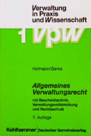 Buchcover Allgemeines Verwaltungsrecht | Harald Hofmann | EAN 9783555011387 | ISBN 3-555-01138-3 | ISBN 978-3-555-01138-7
