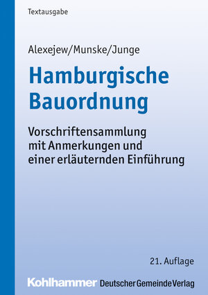 Buchcover Hamburgische Bauordnung | Michael Munske | EAN 9783555017501 | ISBN 3-555-01750-0 | ISBN 978-3-555-01750-1