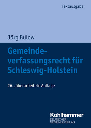 Buchcover Gemeindeverfassungsrecht für Schleswig-Holstein | Jörg Bülow | EAN 9783555021935 | ISBN 3-555-02193-1 | ISBN 978-3-555-02193-5