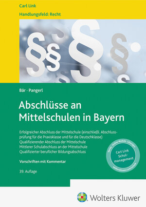 Buchcover Abschlüsse an Mittelschulen in Bayern | Florian Bär | EAN 9783556099698 | ISBN 3-556-09969-1 | ISBN 978-3-556-09969-8
