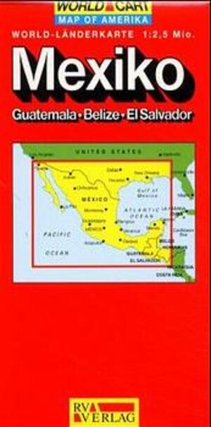 RV World-Länderkarte 1:2,5 Mio. Mexiko - Guatemala, Belize, El Salvador