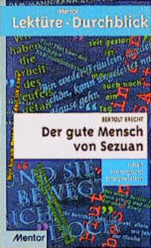 Buchcover Bertolt Brecht: Der gute Mensch von Sezuan | Thomas Rahner | EAN 9783580633370 | ISBN 3-580-63337-6 | ISBN 978-3-580-63337-0