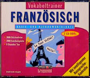 Vokabeltrainer Französisch. 2 CD- ROMs für Windows 3.1/95. Basis- und Aufbauwortschatz.