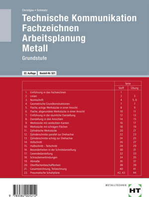 Technische Kommunikation, Fachzeichnen, Arbeitsplanung Metall, Grundstufe