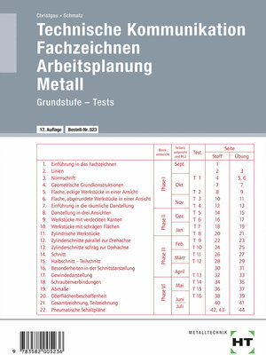 Technische Kommunikation, Fachzeichnen, Arbeitsplanung Metall, Grundstufe, Tests