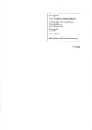 Buchcover Der Sanitärinstallateur | Alfons Gaßner | EAN 9783582031594 | ISBN 3-582-03159-4 | ISBN 978-3-582-03159-4